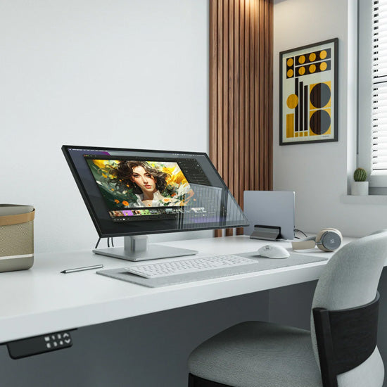Clarity Fold Touch 27" 4K UHD Touchscreen Monitor with 65W Power Delivery, Webcam and Foldable Stand