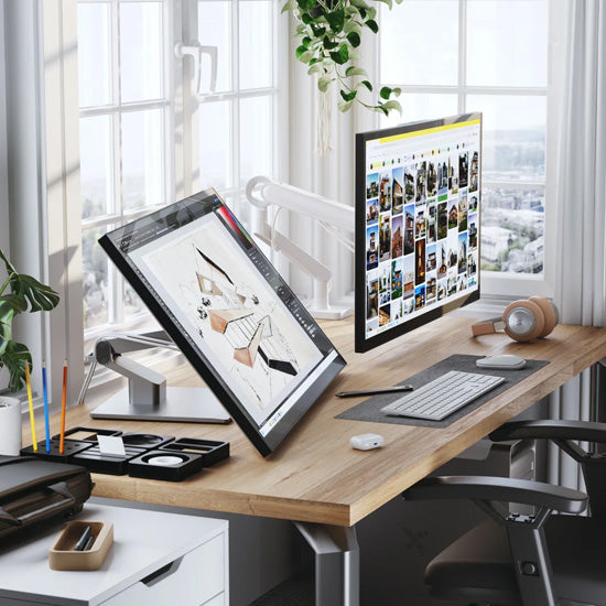Clarity Fold Touch 27" 4K UHD Touchscreen Monitor with 65W Power Delivery, Webcam and Foldable Stand