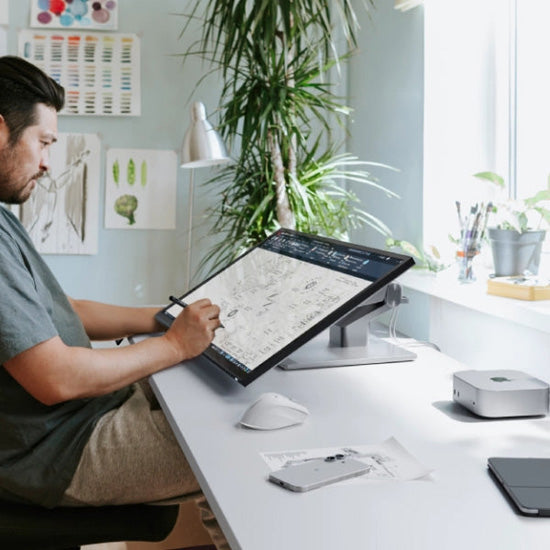 Clarity Fold Touch 27" 4K UHD Touchscreen Monitor with 65W Power Delivery, Webcam and Foldable Stand