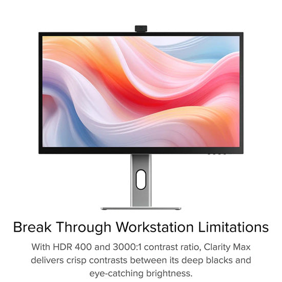 Clarity Pro 27" UHD 4K Monitor with 65W Power Delivery and Webcam