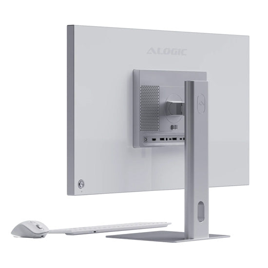 Aspekt 32” 4K UHD Docking Monitor with 145W USB Charging Silver Matte