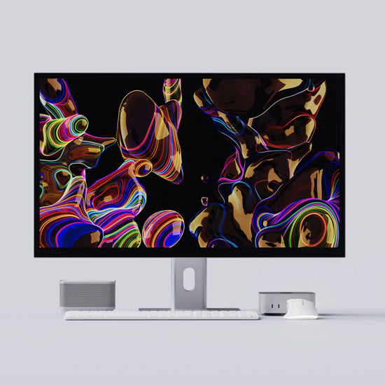 Aspekt 32” 4K UHD Docking Monitor with 145W USB Charging Silver Matte