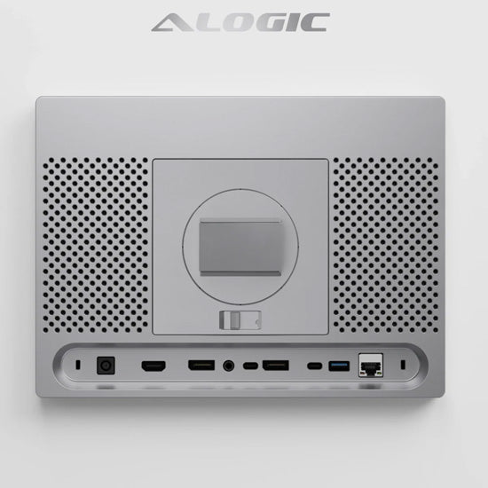 Aspekt 32” 4K UHD Docking Monitor with 145W USB Charging Silver Matte