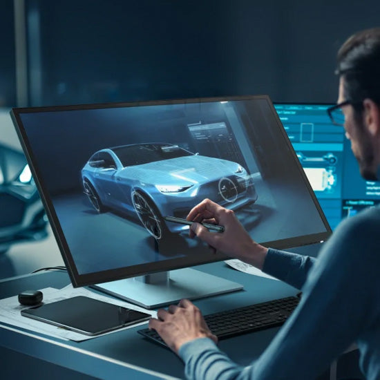 Clarity Fold Touch 32" 4K UHD Monitor with 65W Power Delivery, Webcam & Fold Stand
