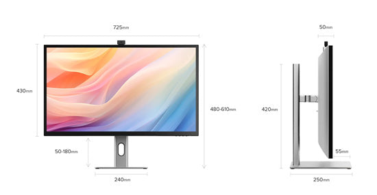 Clarity Max Pro 32” UHD 4K display with USB-C power supply and webcam