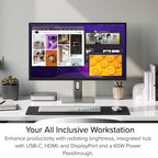 Clarity Max 32” UHD 4K monitor with USB-C power supply