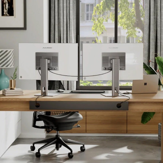 Aspekt Raise Stand for 32” Monitors Silver