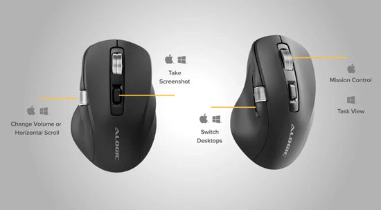 Apex Bluetooth USB-C Rechargeable 7 Keys Programmable Mouse Noir
