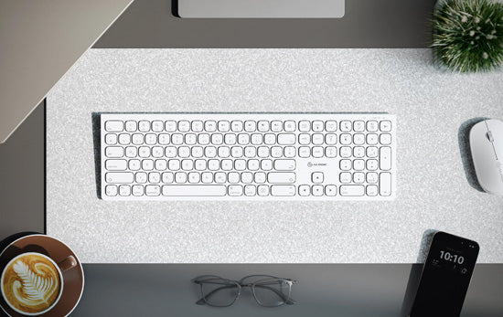 Echelon AZERTY Wireless USB-C Rechargeable Keyboard White