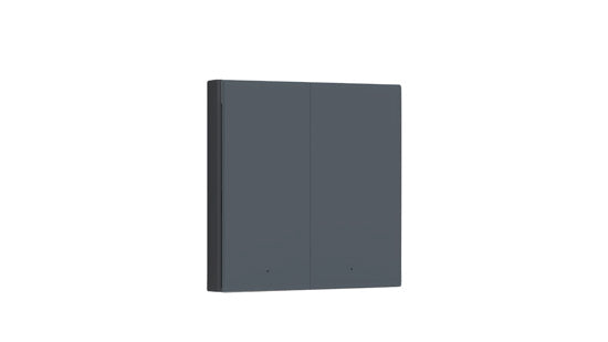 Smart Wall Switch H1 EU (No Neutral, Double Rocker) Grey