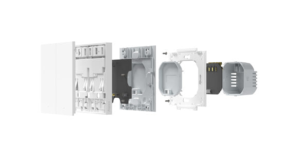 Smart Wall Switch H1 EU (No Neutral, Double Rocker) White