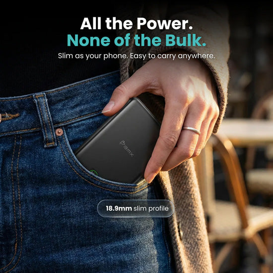 SolidSafe™ 10.000mAh Solid-State Magnetic Power Bank Black