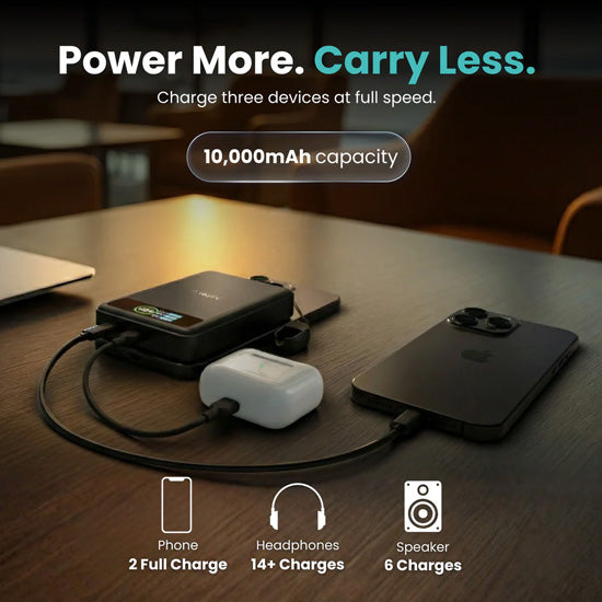 SolidSafe™ 10.000mAh Solid-State Magnetic Power Bank Black