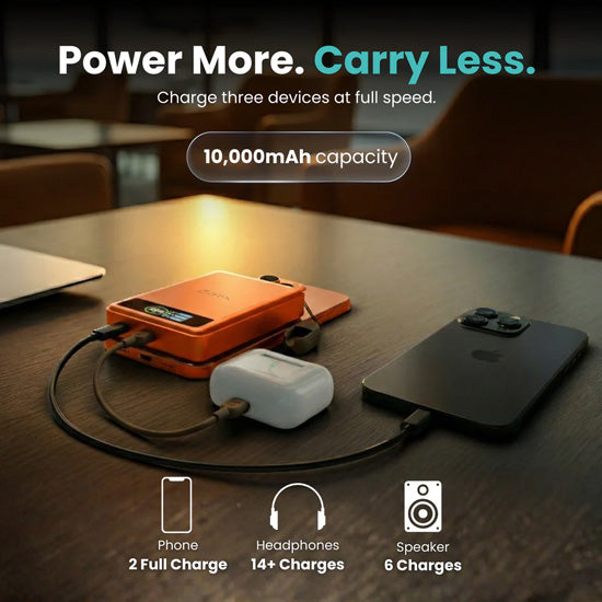 SolidSafe™ 10.000mAh Solid-State Magnetic Power Bank Orange