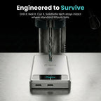 SolidSafe™ 10.000mAh Solid-State Magnetic Power Bank Silver