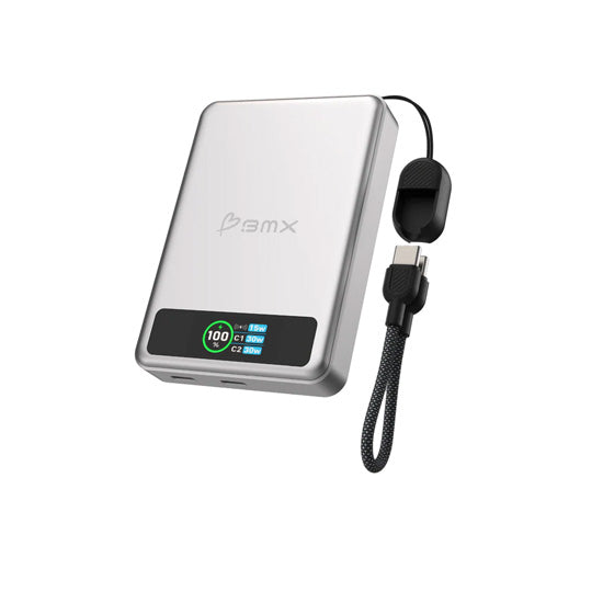 SolidSafe™ 10.000mAh Solid-State Magnetic Power Bank Silver