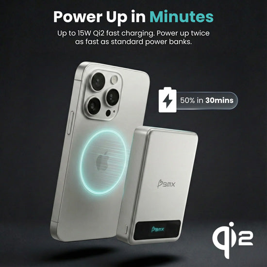 SolidSafe™ 10.000mAh Solid-State Magnetic Power Bank Silver
