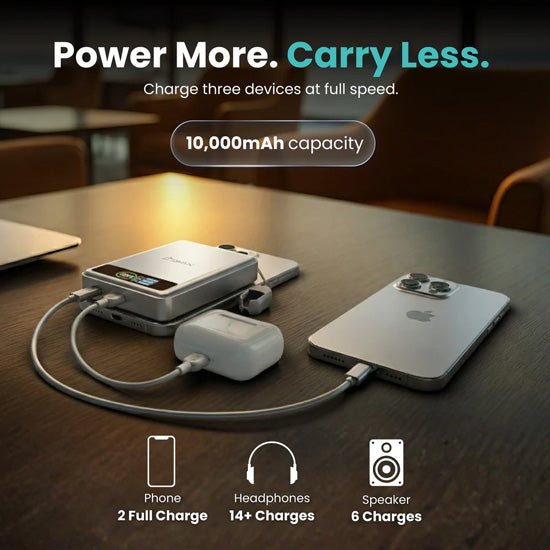 SolidSafe™ 10.000mAh Solid-State Magnetic Power Bank Silver