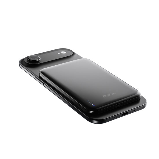 SolidSafe™ Air Titanium 5000mAh Qi2 Wireless Magnetic Power Bank Black