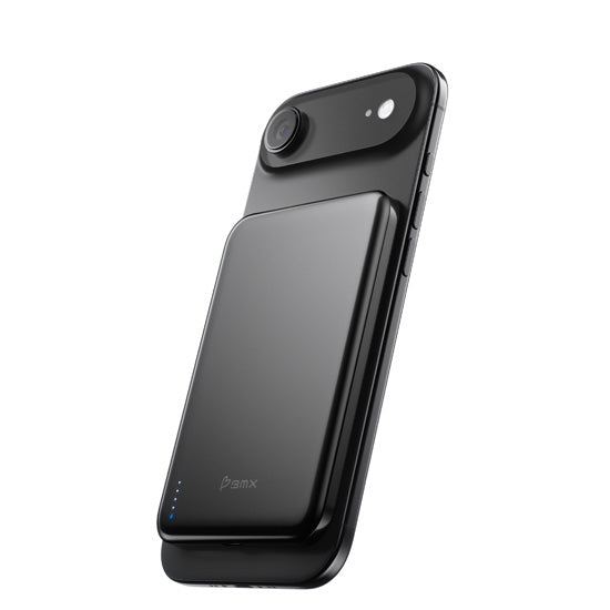 SolidSafe™ Air Titanium 5000mAh Qi2 Wireless Magnetic Power Bank Black