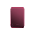SolidSafe™ Air Titanium 5000mAh Qi2 Wireless Magnetic Power Bank Burgundy