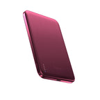 SolidSafe™ Air Titanium 5000mAh Qi2 Wireless Magnetic Power Bank Burgundy
