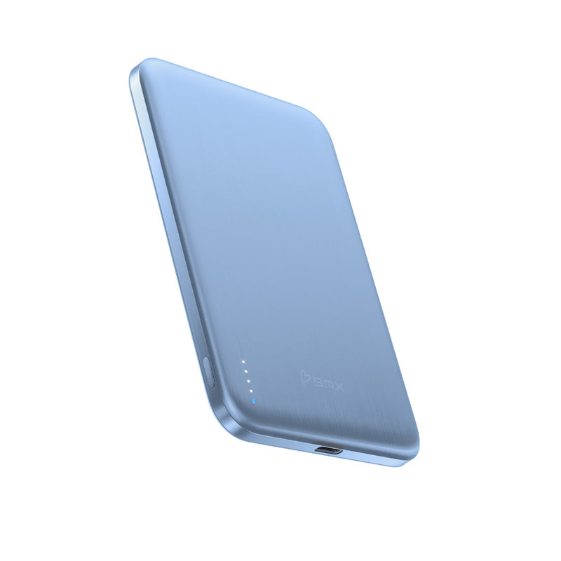 SolidSafe™ Air Titanium 5000mAh Qi2 Wireless Magnetic Power Bank Glacier