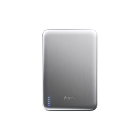 SolidSafe™ Air Titanium 5000mAh Qi2 Wireless Magnetic Power Bank Silver