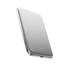 SolidSafe™ Air Titanium 5000mAh Qi2 Wireless Magnetic Power Bank Silver