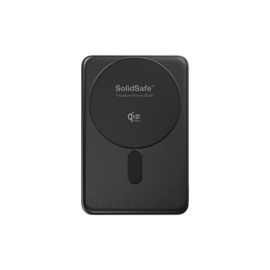 Magnetic Battery SolidSafe™ Air Titanium 10,000mAh Qi2.2 Black