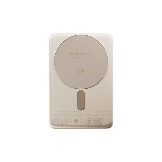 Magnetic Battery SolidSafe™ Air Titanium 10,000mAh Qi2.2 Gold