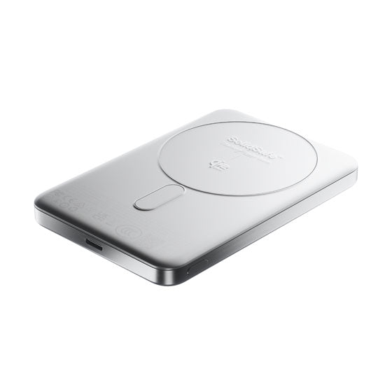 Magnetic Battery SolidSafe™ Air Titanium 10,000mAh Qi2.2 Silver