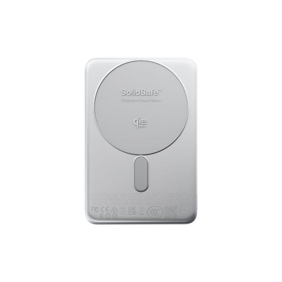 Magnetic Battery SolidSafe™ Air Titanium 10,000mAh Qi2.2 Silver