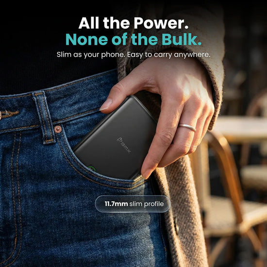 SolidSafe™ 5000mAh Solid-State Magnetic Power Bank Black