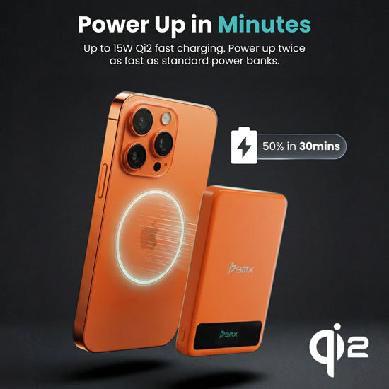 SolidSafe™ 5000mAh Solid-State Magnetic Power Bank Orange