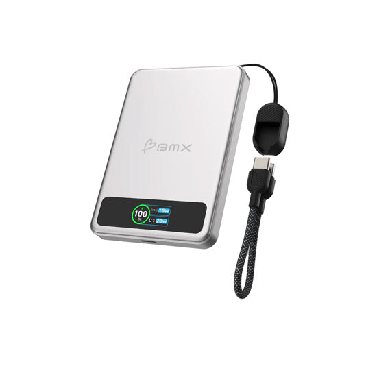 SolidSafe™ 5000mAh Solid-State Magnetic Power Bank Silver