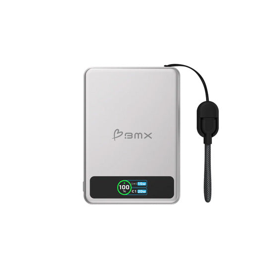 SolidSafe™ 5000mAh Solid-State Magnetic Power Bank Silver