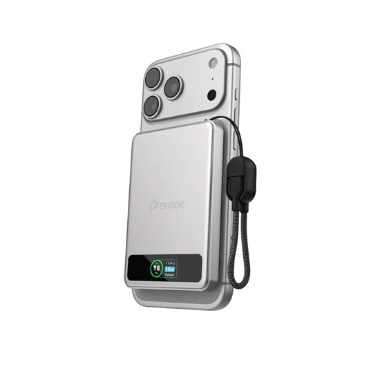 SolidSafe™ 5000mAh Solid-State Magnetic Power Bank Silver