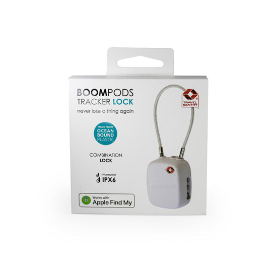 BOOMPODS Tracker Lock White