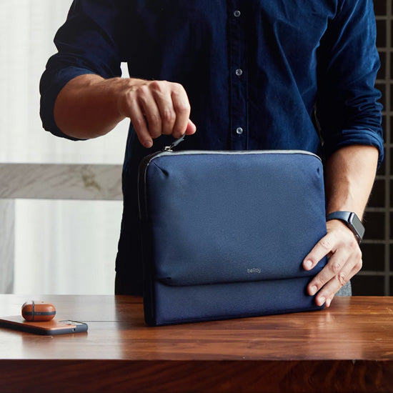 16" Laptop Caddy Navy Computer Sleeve