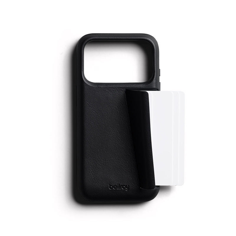 Premium 3 Card Leather Phone Case iPhone 18 Pro / 17 Pro Black