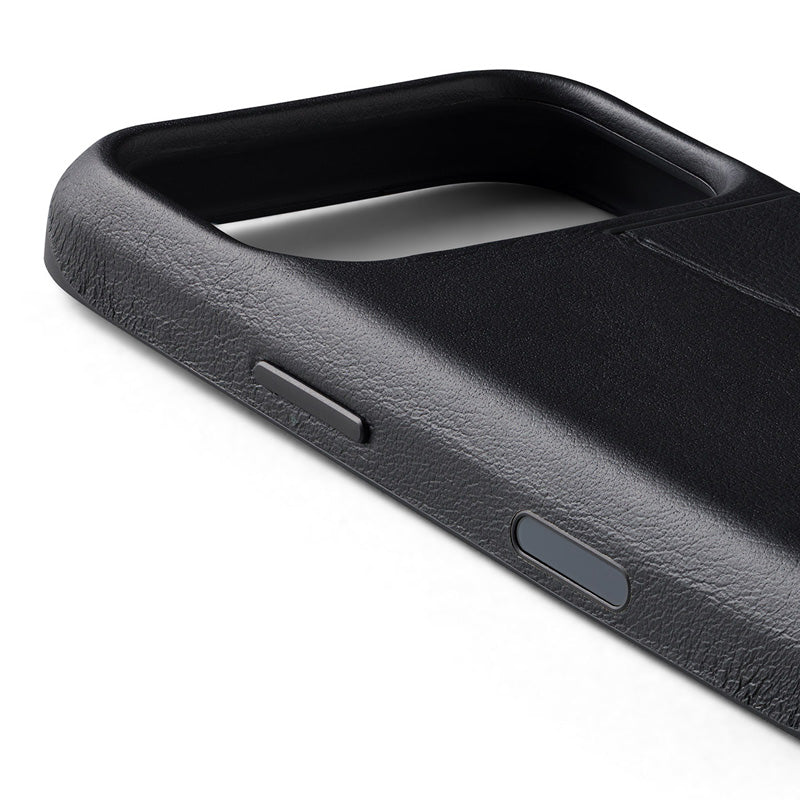 Premium 3 Card Leather Phone Case iPhone 18 Pro / 17 Pro Black