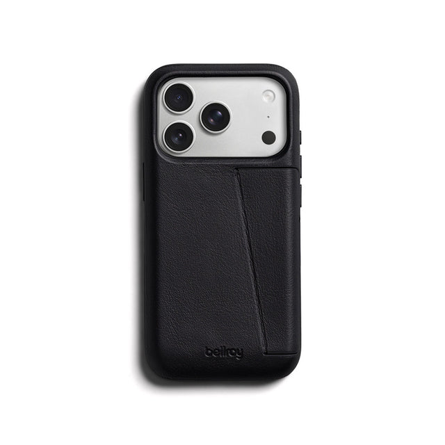 Premium 3 Card Leather Phone Case iPhone 18 Pro / 17 Pro Black
