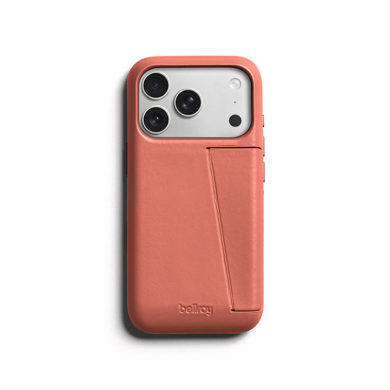 Premium 3 Card Leather Phone Case iPhone 18 Pro Canyon