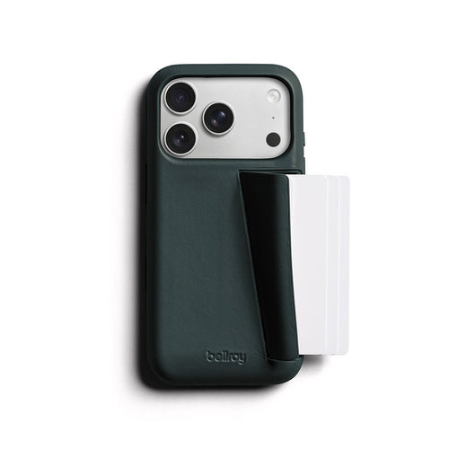 Premium 3 Card Leather Phone Case iPhone 18 Pro / 17 Pro Deep Ocean