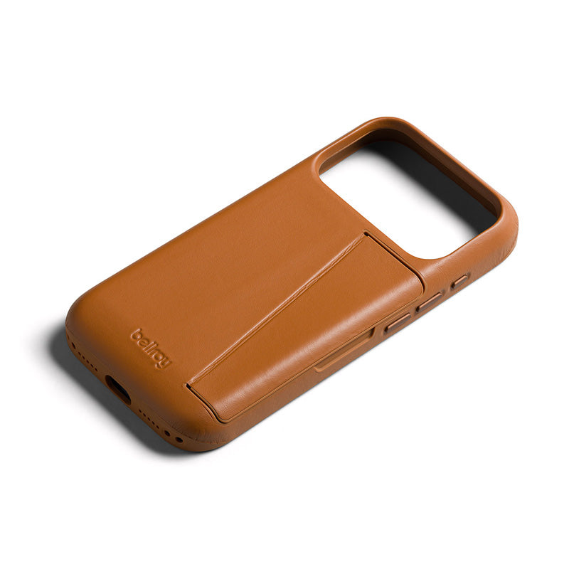 Premium 3 Card Leather Phone Case iPhone 18 Pro Tan