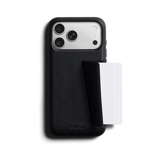 Premium 3 Card Leather Case iPhone 18 Pro Max / 17 Pro Max Black