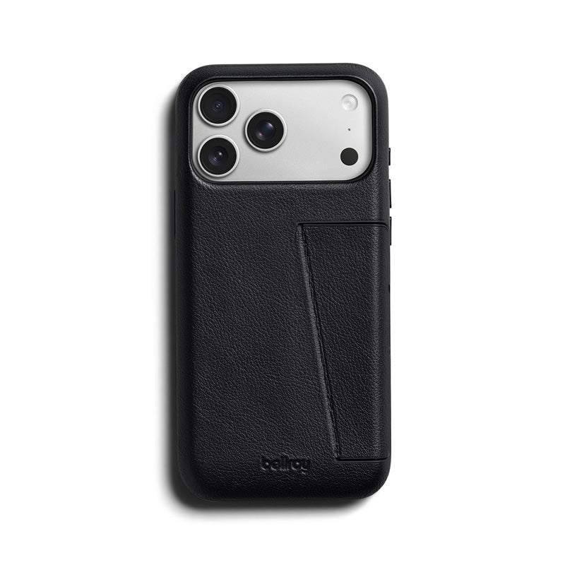 Premium 3 Card Leather Case iPhone 18 Pro Max Black