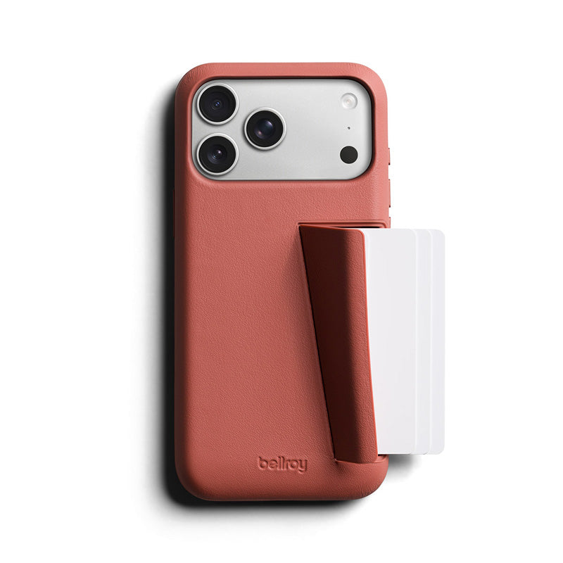 Premium 3 Card Leather Case iPhone 18 Pro Max Canyon