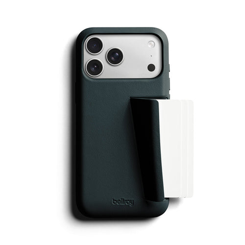 Premium 3 Card Leather Case iPhone 18 Pro Max / 17 Pro Max Deep Ocean